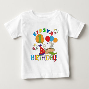 Camiseta e presentes do primeiro aniversario da
