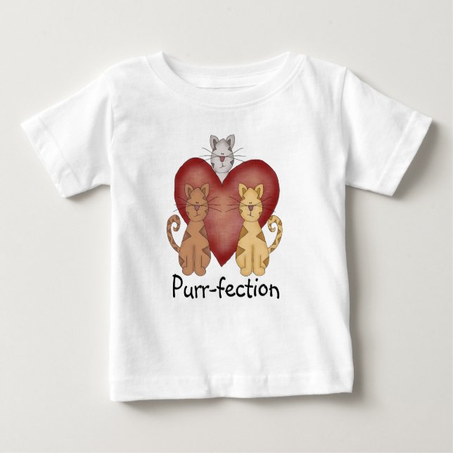 Camiseta e presentes do purr-fection dos gatos (Frente)
