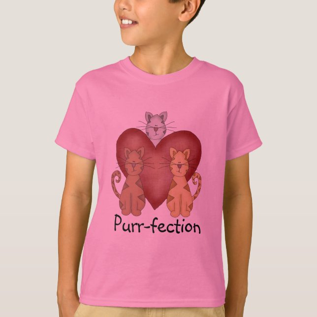 Camiseta e presentes do purr-fection dos gatos (Frente)