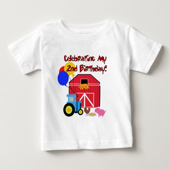 Camiseta e presentes do segundo aniversário da (Frente)