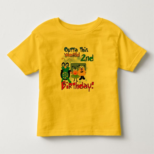 Camiseta e presentes do segundo aniversário do (Frente)