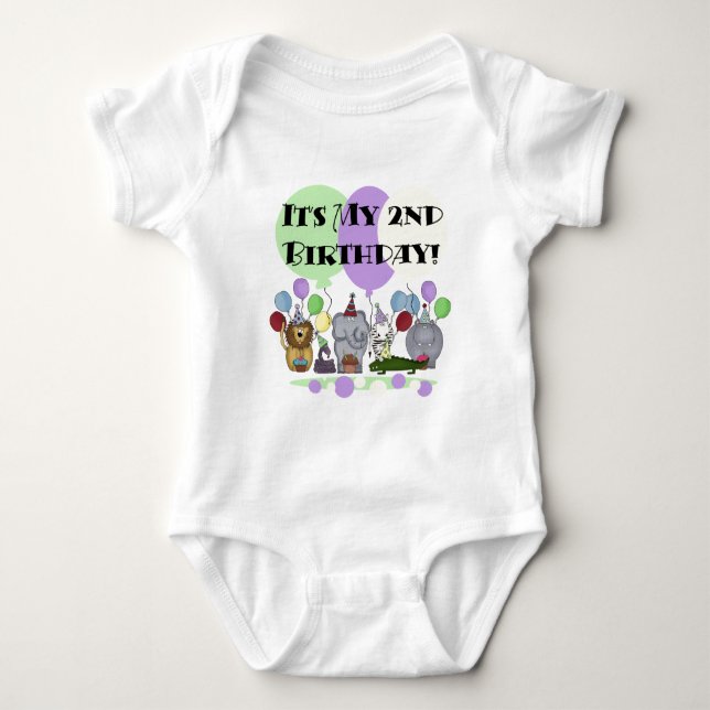 Camiseta e presentes do segundo aniversário dos (Frente)