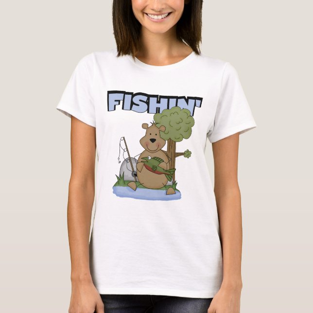 Camiseta e presentes do urso de Fishin (Frente)