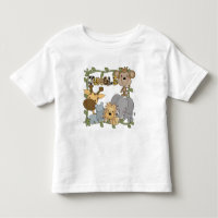 Camiseta e presentes dos animais da selva do bebê