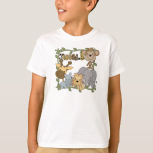 Camiseta e presentes dos animais da selva do bebê