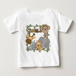 Camiseta e presentes dos animais da selva do bebê