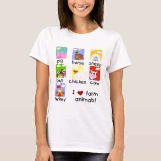 Camiseta e presentes dos animais de fazenda