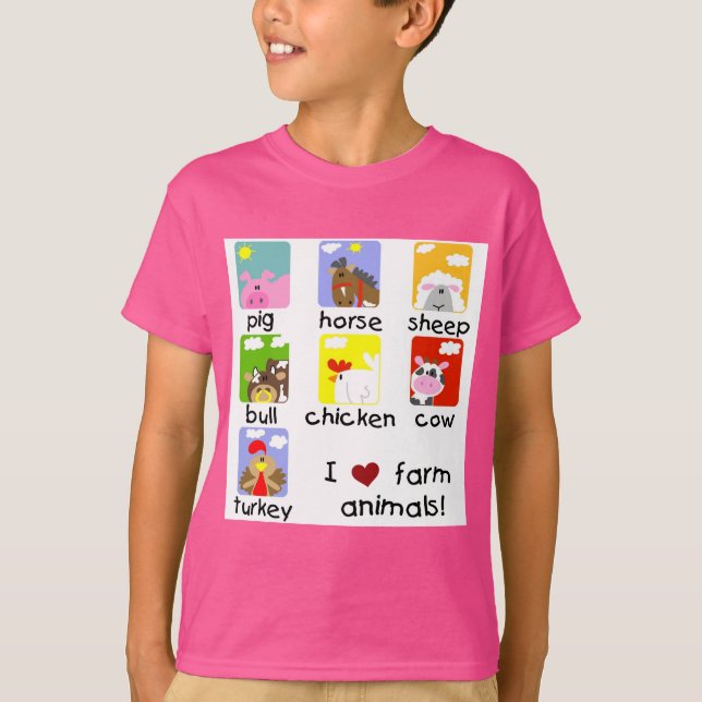 Camiseta e presentes dos animais de fazenda (Frente)