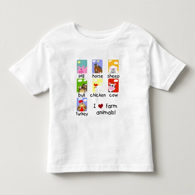 Camiseta e presentes dos animais de fazenda (Frente)