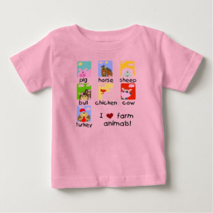 Camiseta e presentes dos animais de fazenda