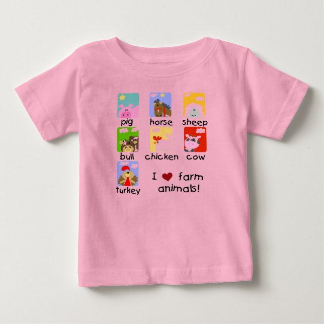 Camiseta e presentes dos animais de fazenda (Frente)