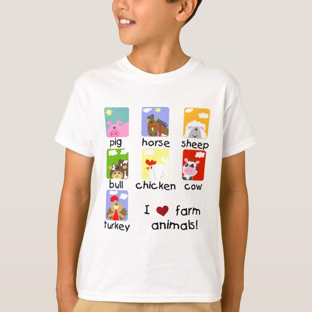 Camiseta e presentes dos animais de fazenda (Frente)