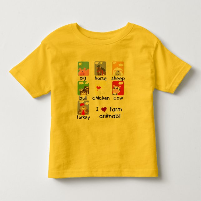 Camiseta e presentes dos animais de fazenda (Frente)