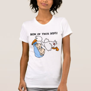 Camiseta e presentes gêmeos da Mamã-Cegonha dos