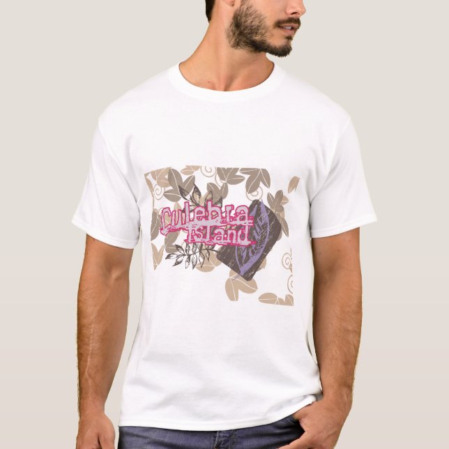 Camiseta e presentes gráficos da ilha de Culebra (Frente)