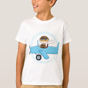 Camiseta e presentes piloto do menino