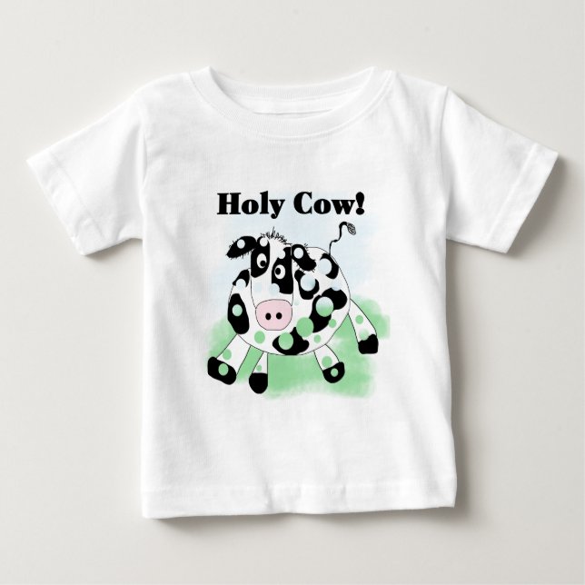 Camiseta e presentes santamente da vaca (Frente)