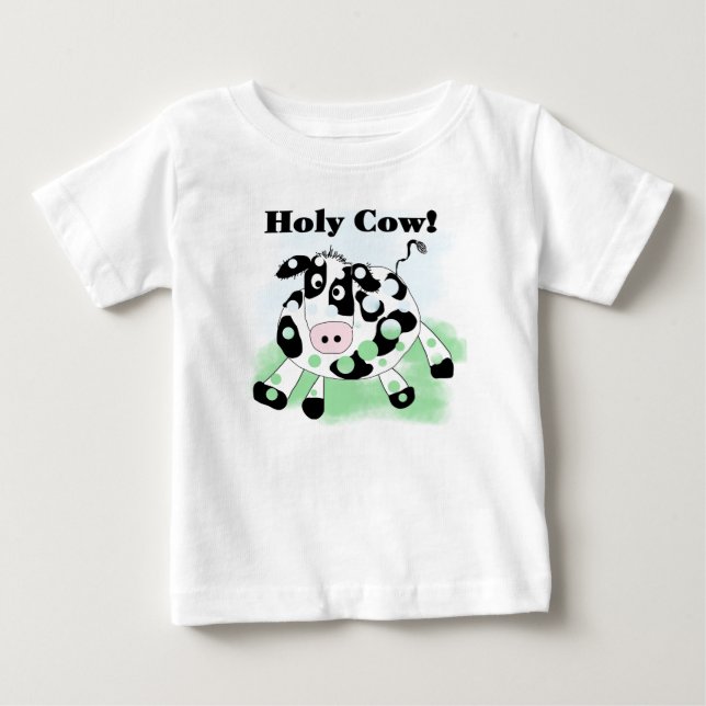 Camiseta e presentes santamente da vaca (Frente)