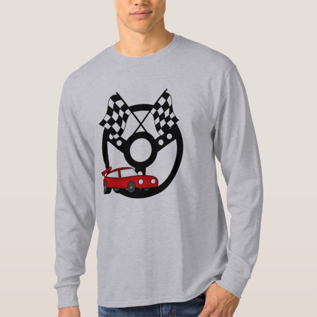 Camiseta e presentes vermelhos do carro de (Frente)