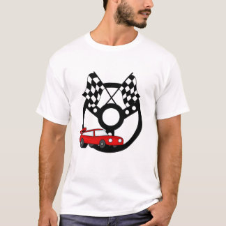 Camiseta e presentes vermelhos do carro de