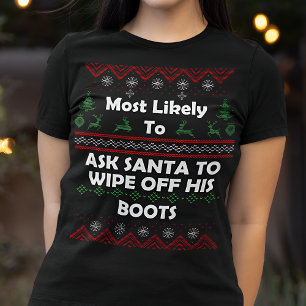 Camiseta É Provável Que Pergunte Aos Papais noeis "Suéter D
