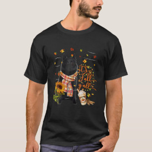 Camiseta É Queda Por Todos Cachorros Schipperke Ação de Gra