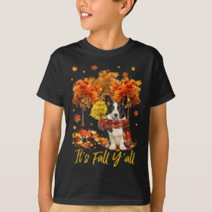 Camiseta É queda, vocês todos galeses, corgi, árvore cageir