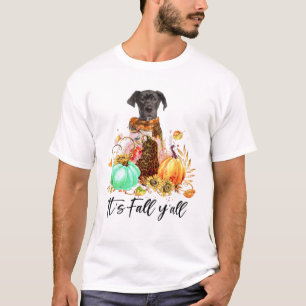 Camiseta É Queda Y'all - Grande Cachorro Dane amante do out
