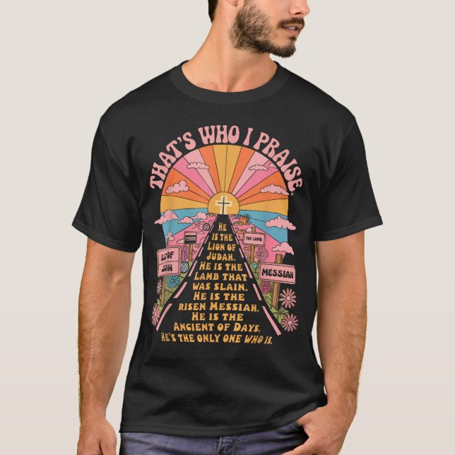 Camiseta É Quem Eu Louvo Jesus Cristo Lago Deus (Frente)