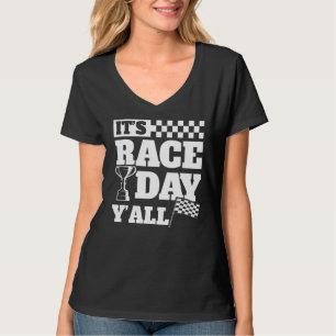 Camiseta É Race Day Y'all Car Racing Motocross Race Da