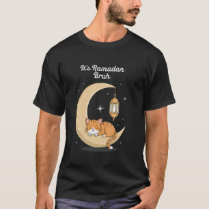 Camiseta É Ramadan Bruh u2013 Design de Gato Islâmico Fofo