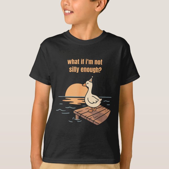 Camiseta E se não for ganso bobo o suficiente meme de pato  (Frente)