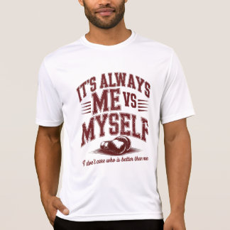 Camiseta É Sempre Eu Vs Eu Mesmo Motivação para Academia de