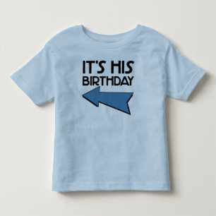 Camiseta É SEU ANIVERSÁRIO COM Seta Apontando DIREITO