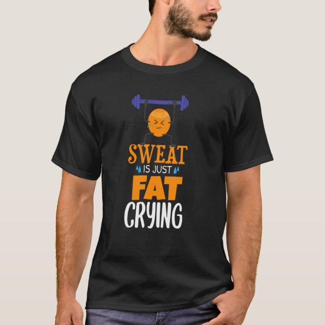 Camiseta É só o treino de ginástica de choro gordo (Frente)