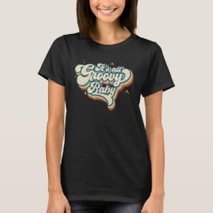 Camiseta É só um bebê retro que combina com a família Bebê