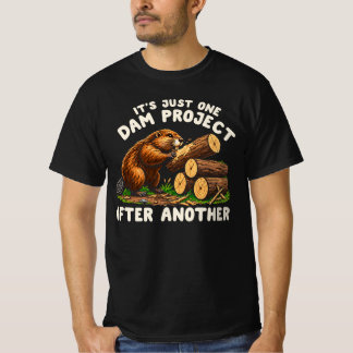 Camiseta É só um projeto danado depois do outro castor
