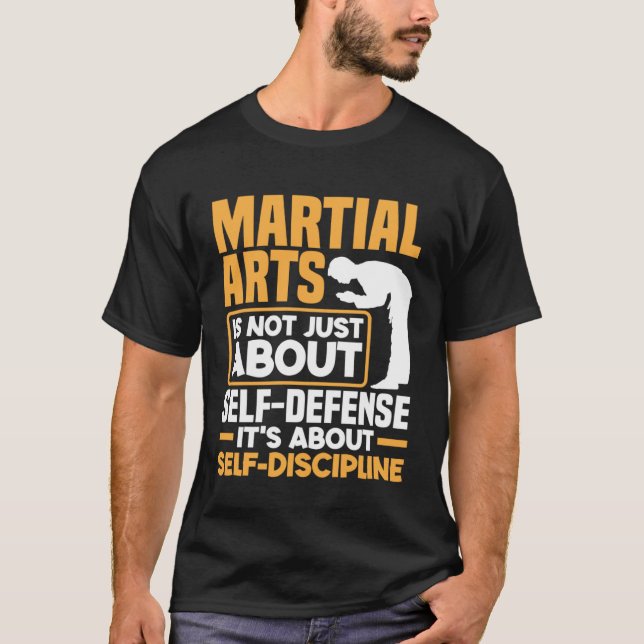 Camiseta É Sobre Autodisciplina Caratê Jiu Jitsu (Frente)