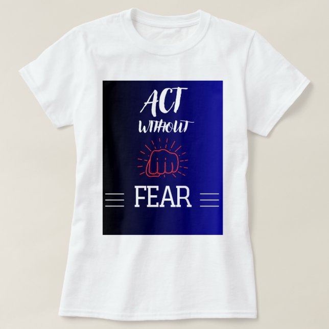 Camiseta É sobre medo (Frente do Design)