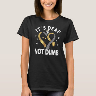 Camiseta É surdo não mudo - Língua de sinais ASL Orgulho su