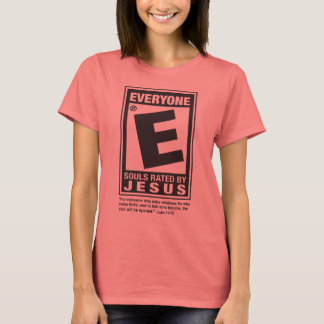 Camiseta E tee classificado para senhoras