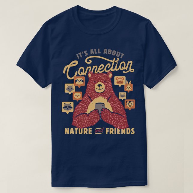 Camiseta É tudo sobre a conexão de Tobe Fonseca (Frente do Design)