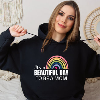 Camiseta É um belo dia Mãe Arco-íris Negro