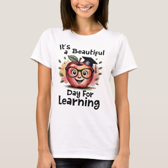Camiseta É um belo dia para aprender (Frente)