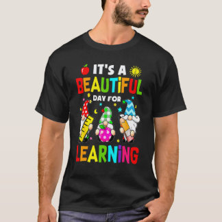 Camiseta É Um Belo Dia Para Aprender Gnomos Professor Estu