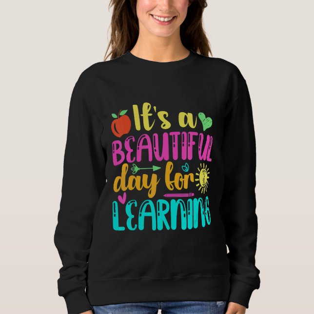 Camiseta É Um Belo Dia Para Aprender Professor Retro Estud (Frente)