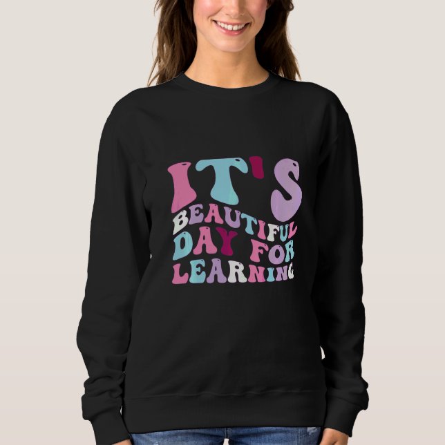 Camiseta É um Belo Dia Para Aprender Professor Retro Estud (Frente)