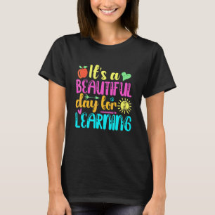 Camiseta É um Belo Dia Para Aprender Professor Retro Estud