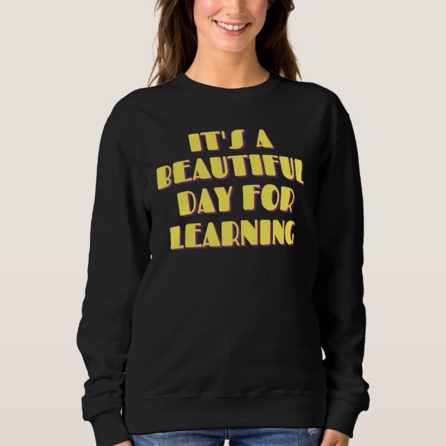 Camiseta É Um Belo Dia Para Aprender Retro Professor Estud (Frente)