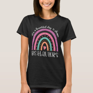 Camiseta É um belo dia para moldar comportamentos Rainbow A